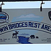 Sign at the rest area at Twin Bridges sponsored and maintained by WMF&G.